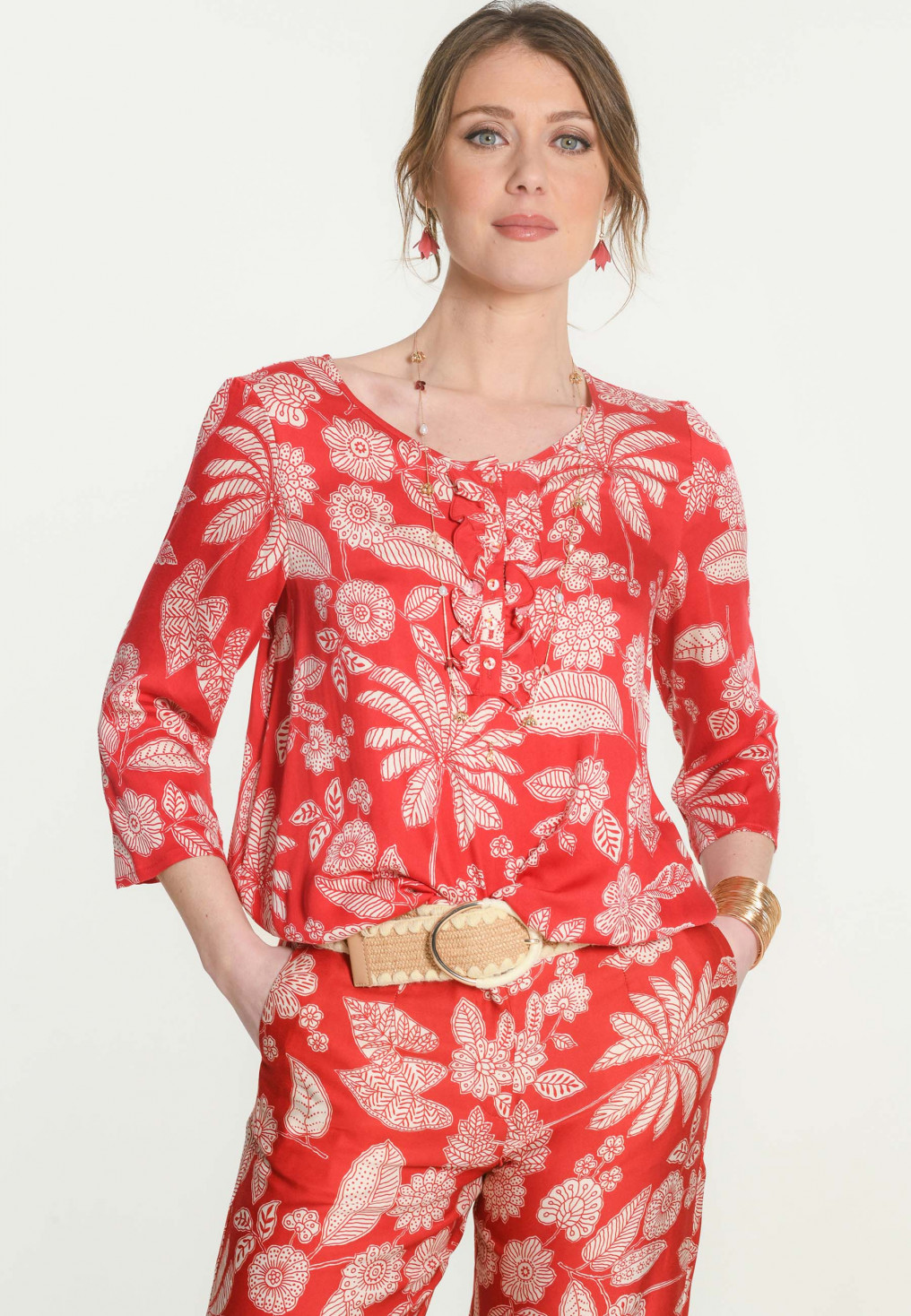 Blouse Fleurie Rose Fluide Kitri Avec Cami – Taille XS/S, Excellent état