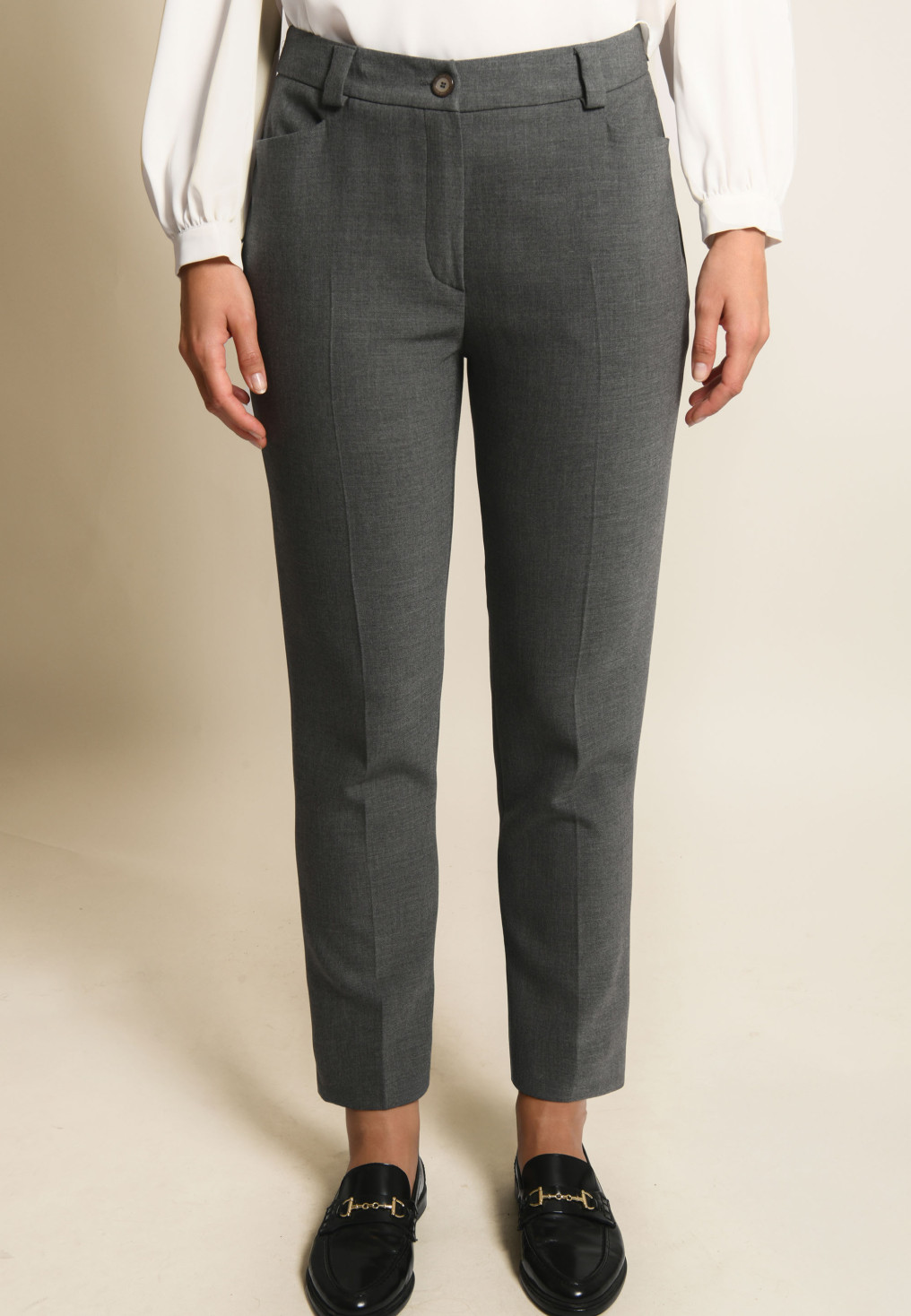 PANTALON 7/8 EME - JUNAY - GRIS - Un Jour Ailleurs