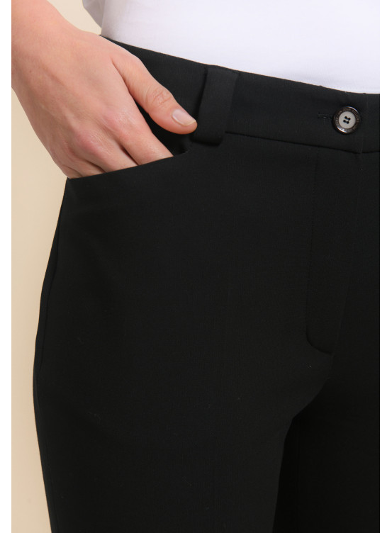 Pantalon Habillé Femme UN JOUR AILLEURS - Taille 40 - Noir Fluide En Polyester - Occasion Très Bon état