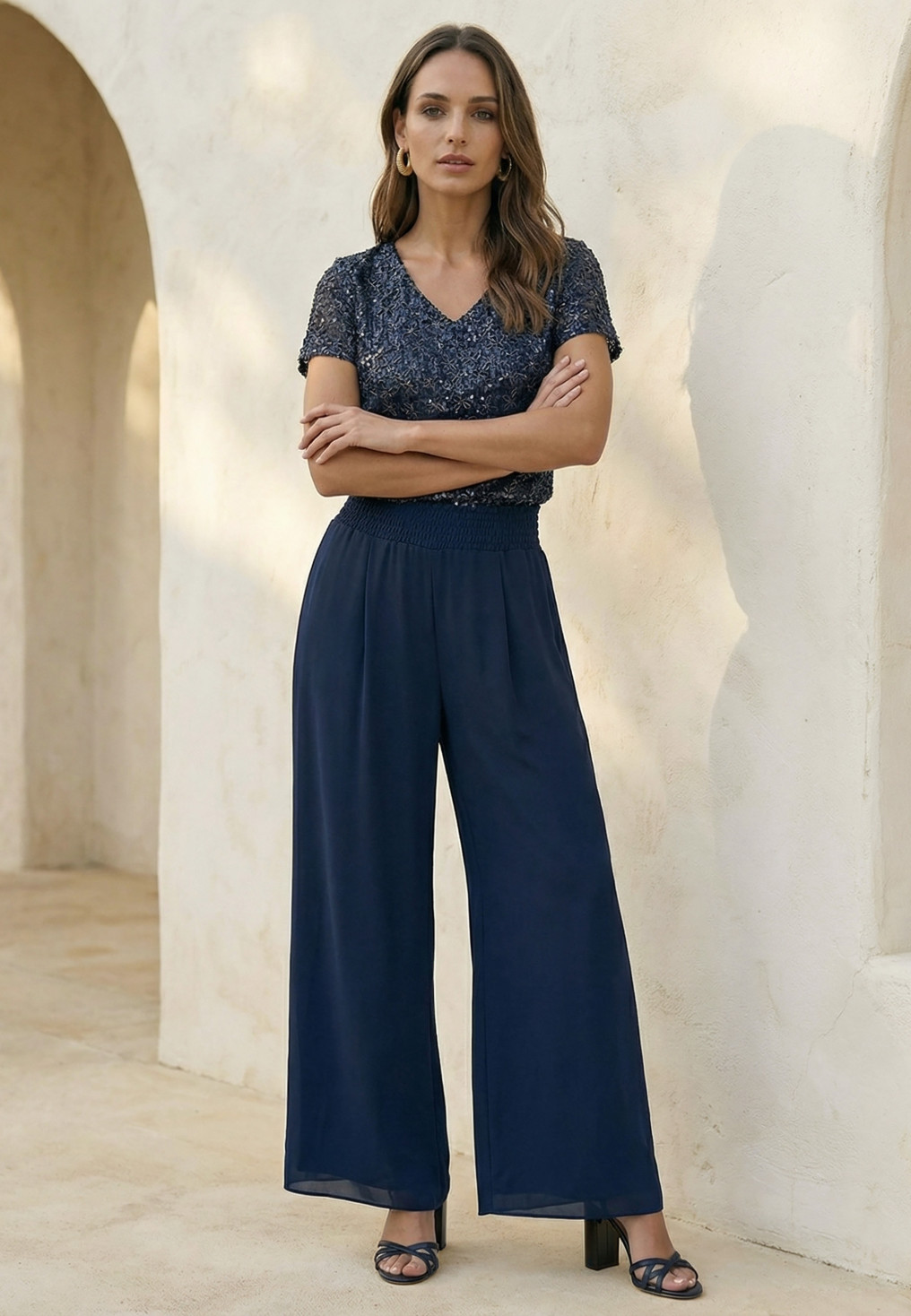 PANTALON - LAURENZA - MARINE - Un Jour Ailleurs