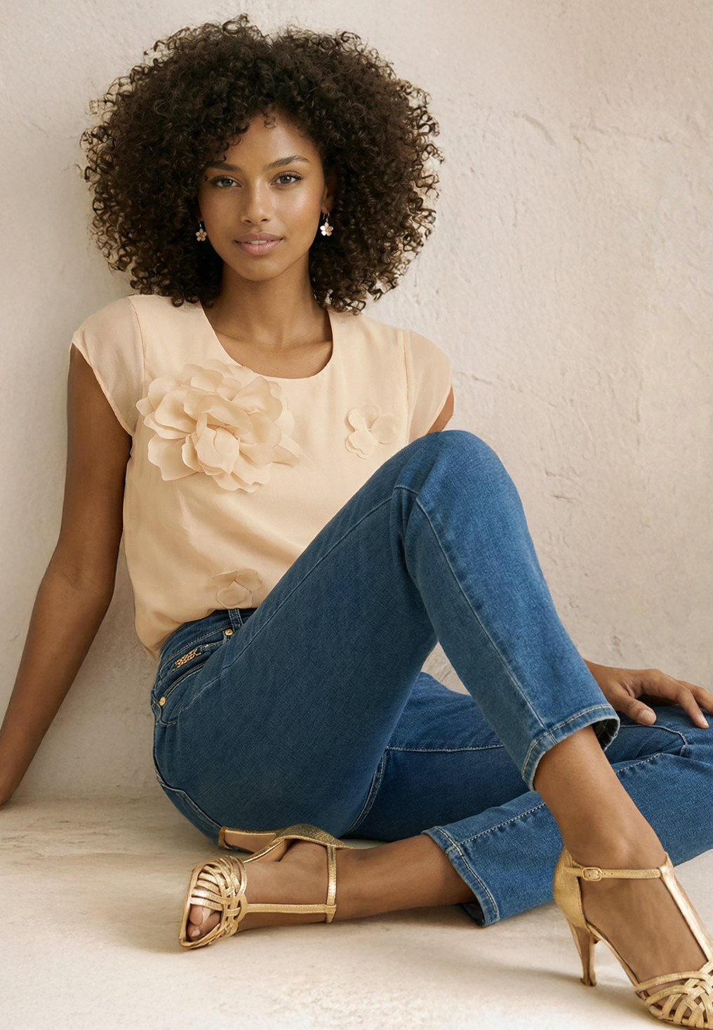 TOP - LYLIA - POUDRE/VANILLE