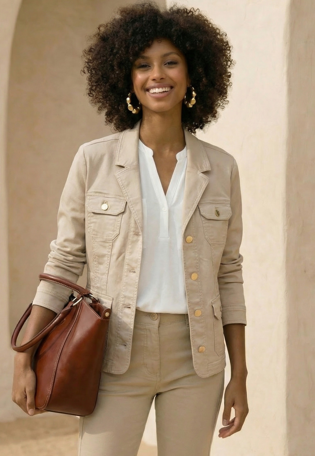 VESTE - LATINA - SABLE - Un Jour Ailleurs