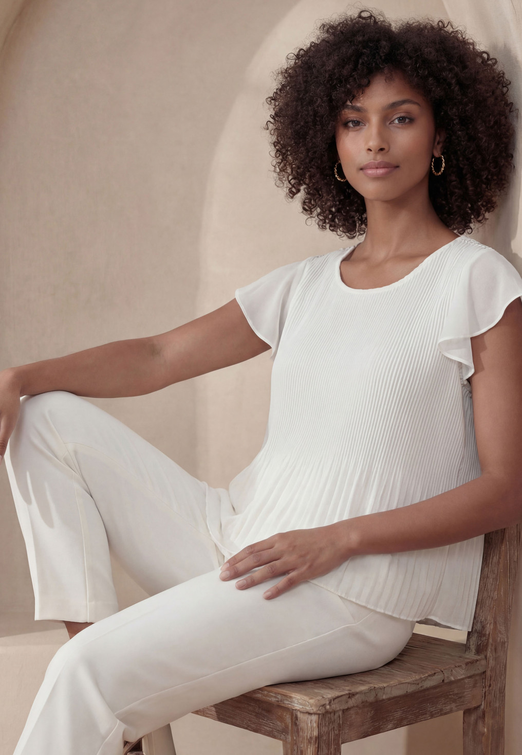 TOP SANS MANCHES - LYZIE - OFF WHITE - Un Jour Ailleurs