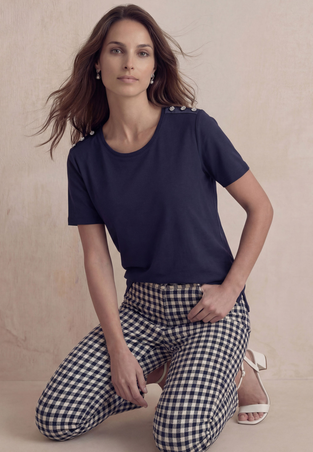 T-SHIRT - LILA - MARINE