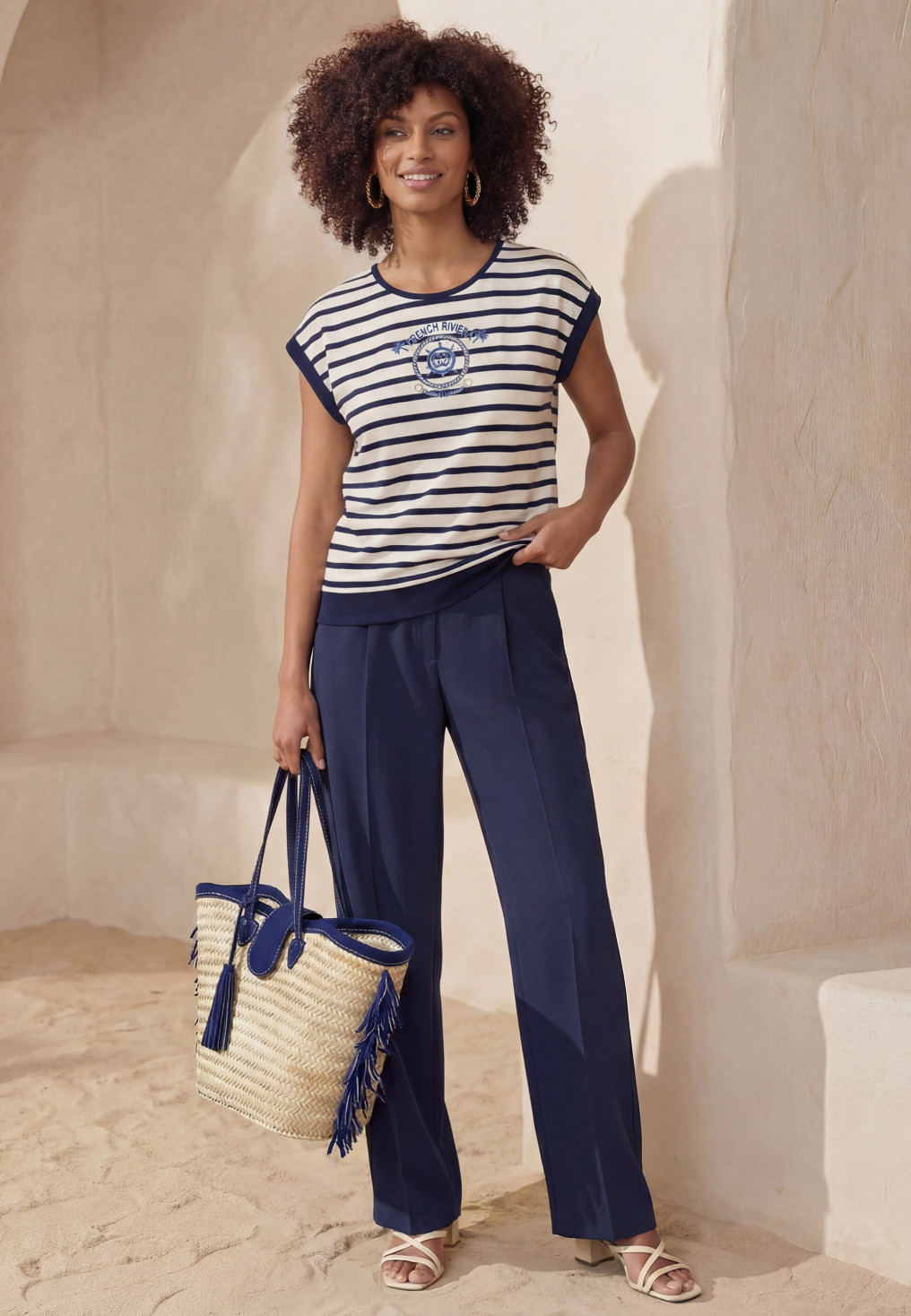 T-SHIRT - LENAIC - OW/NAVY