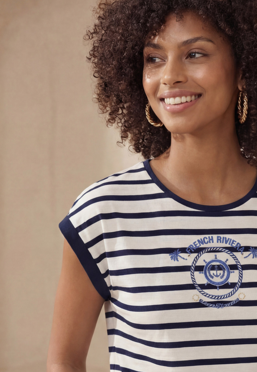 T-SHIRT - LENAIC - OW/NAVY