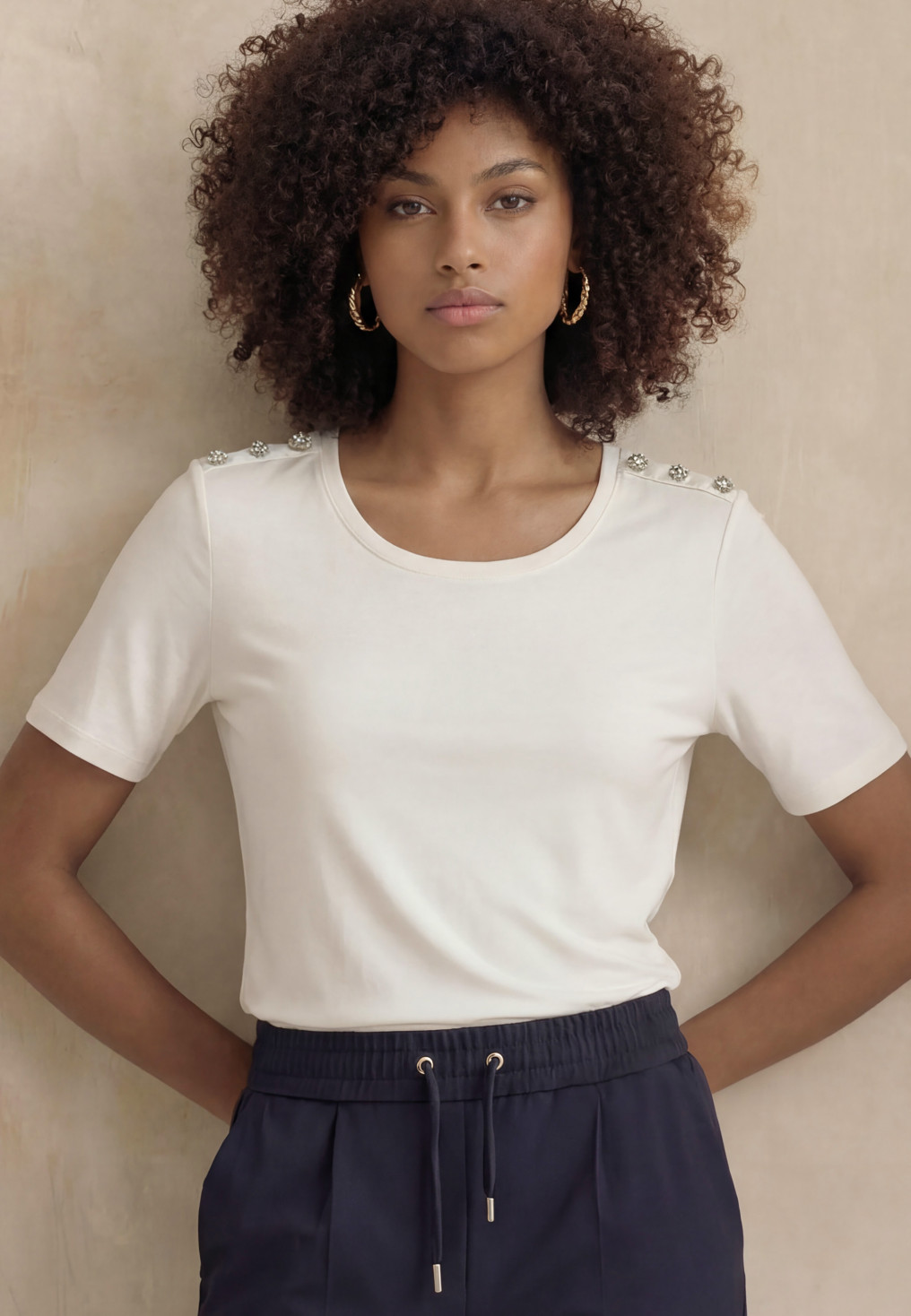 T-SHIRT - LILA - OFF WHITE