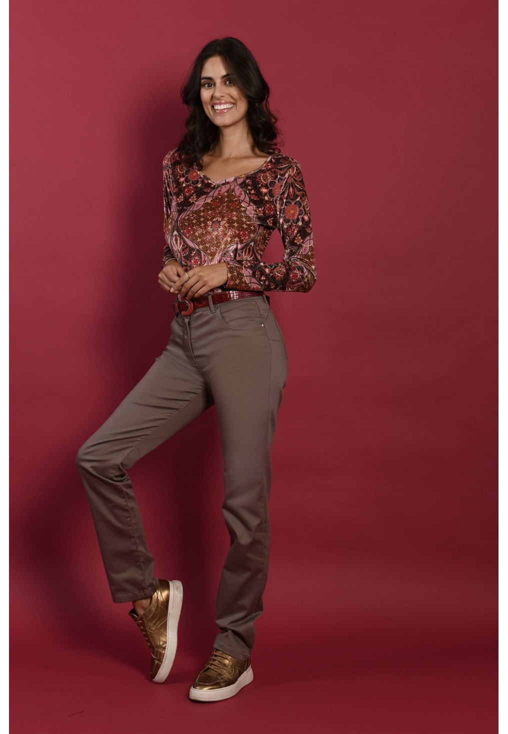 APPOLON LEA - STRAIGHT JEAN - TAUPE